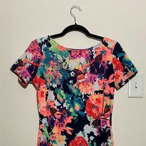 Pinkblush Pink Blush - Maternity - Neon Floral Dress